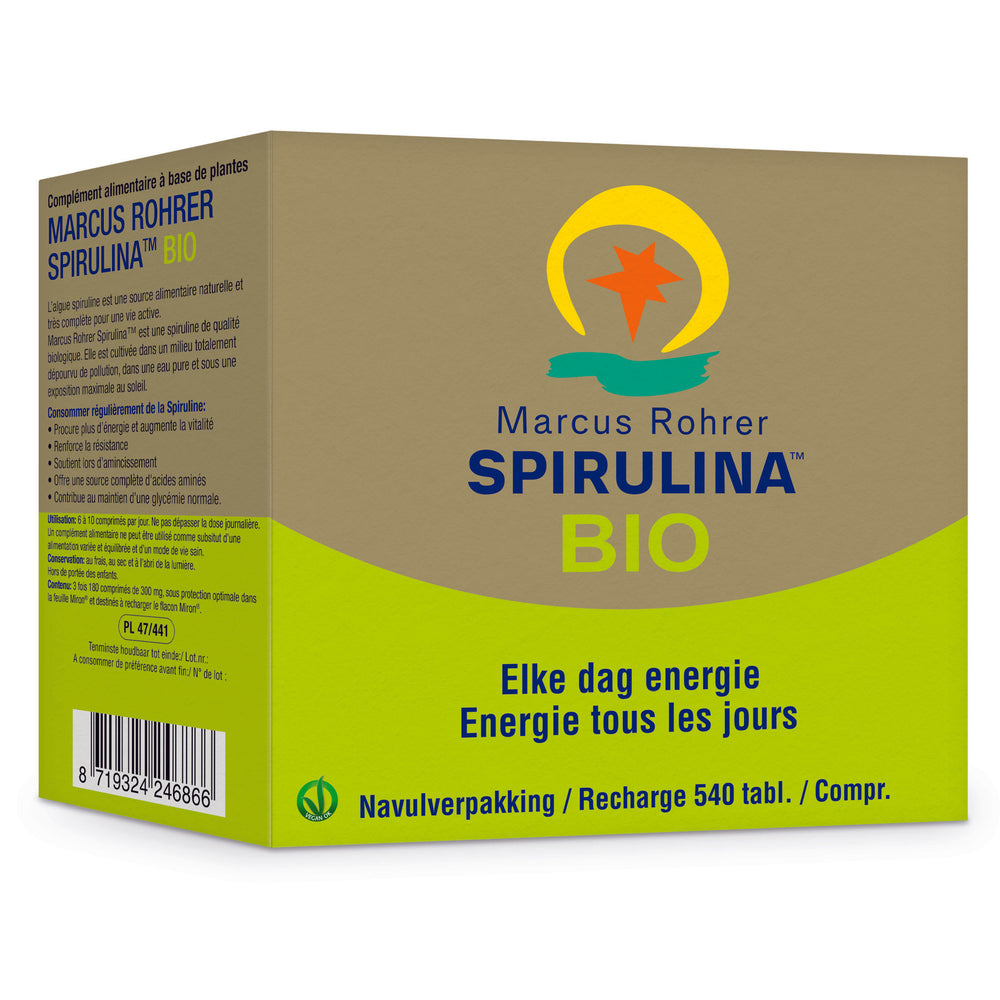 
                  
                    Bio Spirulina Marcus Rohrer - 1x180 tabl -3EUR of 3 x180 tabl -6EUR
                  
                