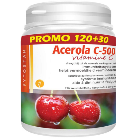 
                  
                    Fytostar Acerola C-500 - 60 of 120 + 30 tabl
                  
                