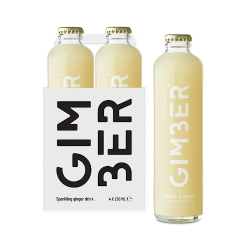 Gimber, Ready To Drink (fles) - 1 x 250 ml of 4 x 250 ml