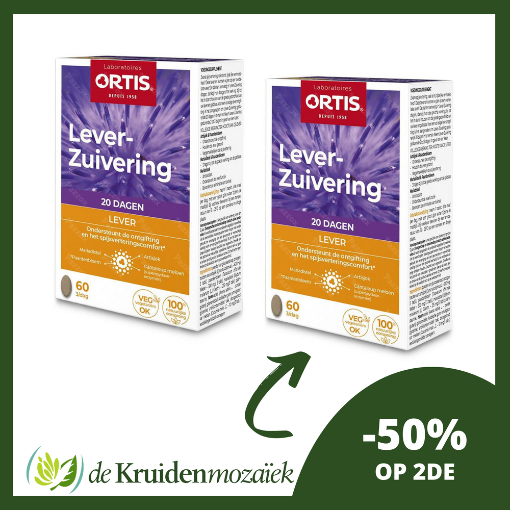 
                  
                    DUOPACK Ortis Lever zuivering 2e aan -50%  - 2x 60 Tabl
                  
                