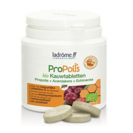 Ladrôme Bio-Propolis kauwtabletten + acerola en echinacea - 40 tabln